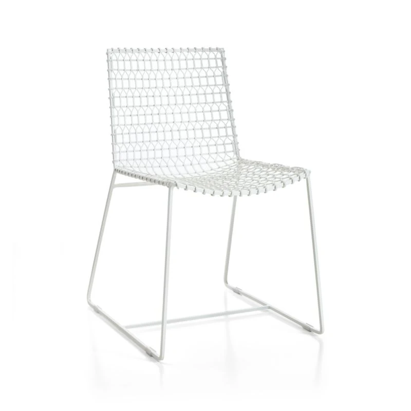 Tig Indoor/Outdoor White Metal Dining Chair