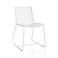 Tig Indoor/Outdoor White Metal Dining Chair