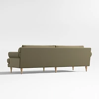Timson 96" Green Roll-Arm Sofa
