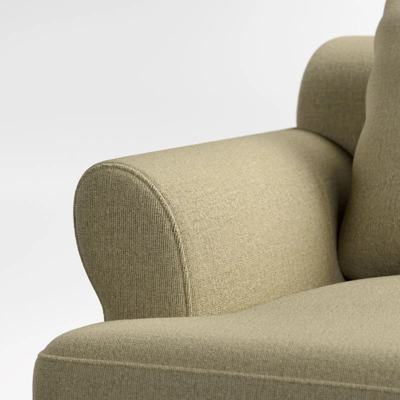Timson 96" Green Roll-Arm Sofa