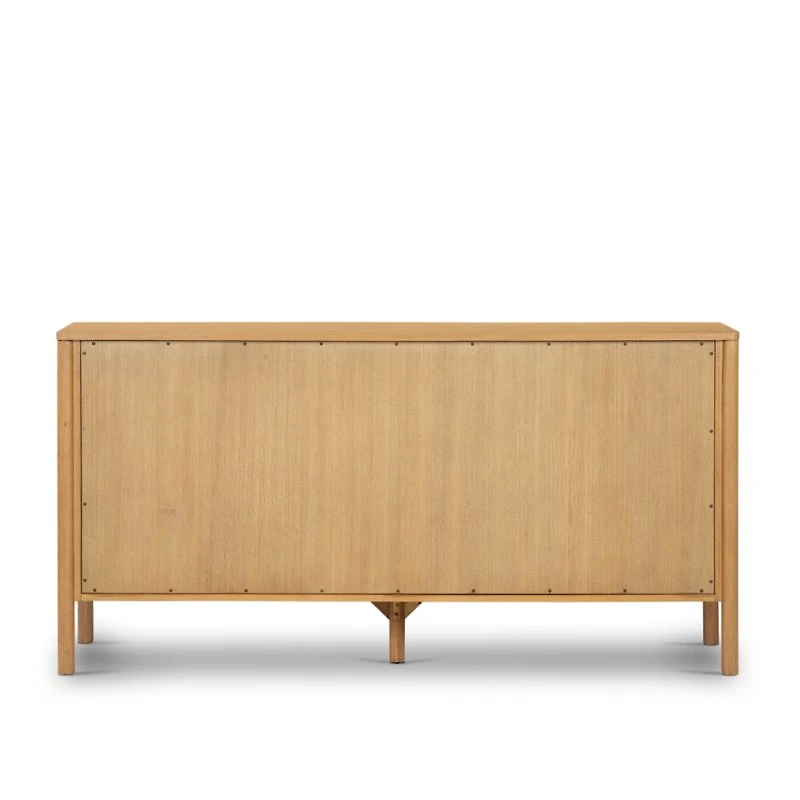 Tisdell Cane and Khaki Oak Wood 6-Drawer Dresser