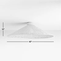 Tisse Oversized Woven Rattan Flush Mount Light by Athena Calderone