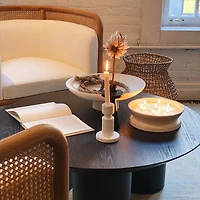 Fields Cane Back White Accent Chair