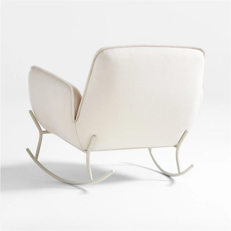 Tonal Cream Upholstered Nursery Rocking Chair