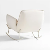 Tonal Cream Upholstered Nursery Rocking Chair