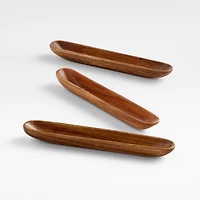 Tondo Acacia Wood Olive Boat