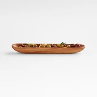 Tondo Acacia Wood Olive Boat