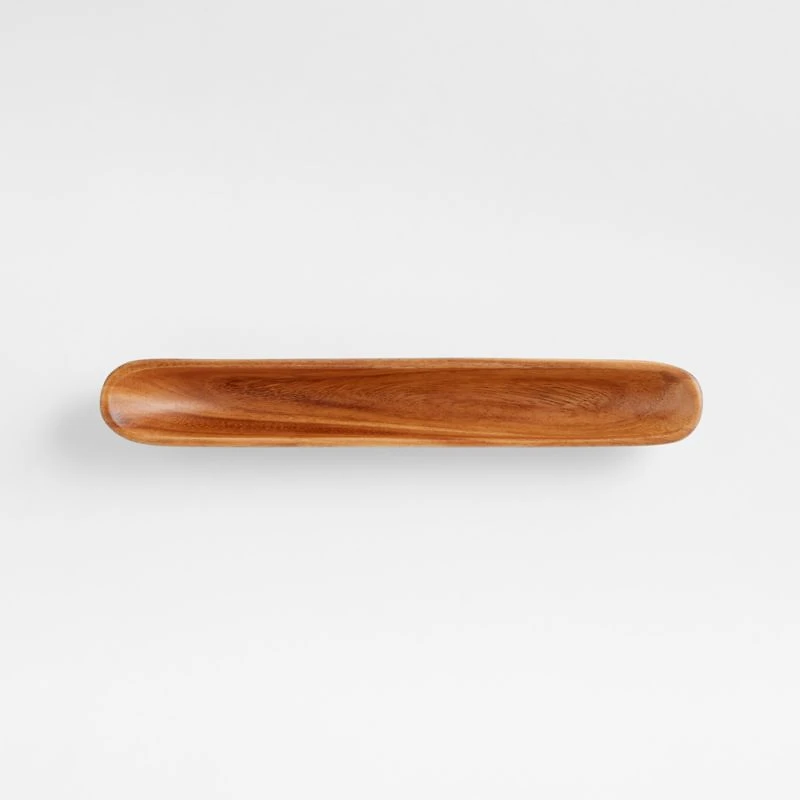 Tondo Acacia Wood Olive Boat