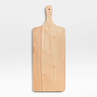 Tondo Natural Wood Paddle Serving Board with Handle
