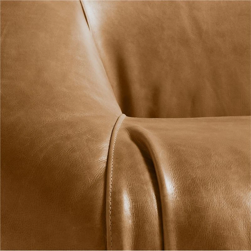 Topanga Leather Swivel Accent Chair