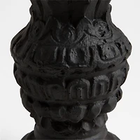 Finestra Small Black Taper Candle Holder 13"