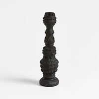 Finestra Small Black Taper Candle Holder 13"