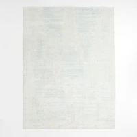 Tottori Viscose Abstract Handwoven Blue Rug Swatch 12"x18"