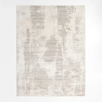 Tottori Viscose Abstract Handwoven Grey Area Rug 12'x15'