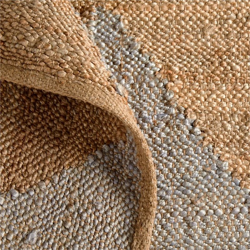 Toulon Jute Diamond Checkered Grey Area Rug 6'x9'