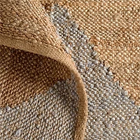 Toulon Jute Diamond Checkered Grey Area Rug 6'x9'