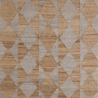 Toulon Jute Diamond Checkered Grey Area Rug 10'x14'
