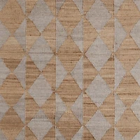 Toulon Jute Diamond Checkered Grey Area Rug 6'x9'