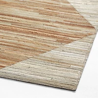 Toulon Cowhide Diamond Checkered Beige Area Rug 10'x14'