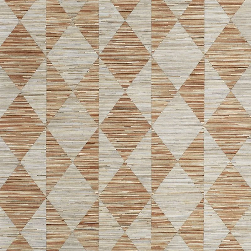 Toulon Cowhide Diamond Checkered Beige Area Rug 10'x14'