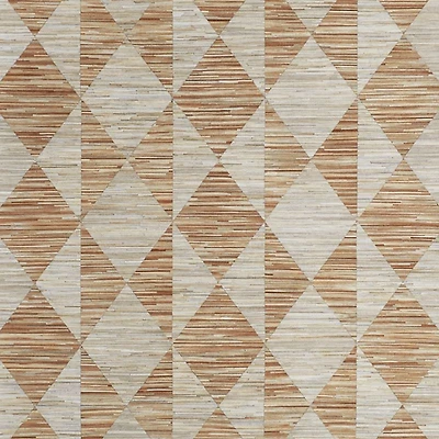 Toulon Cowhide Diamond Checkered Beige Area Rug 10'x14'