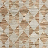 Toulon Cowhide Diamond Checkered Beige Area Rug 10'x14'