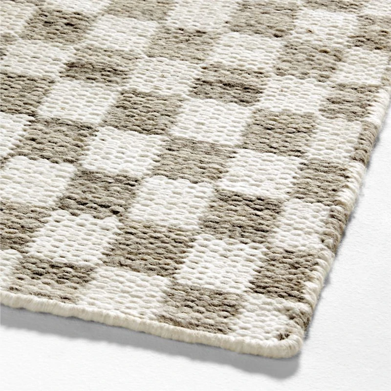 Toulouse Checkered Slate Blue Area Rug 6'x9'
