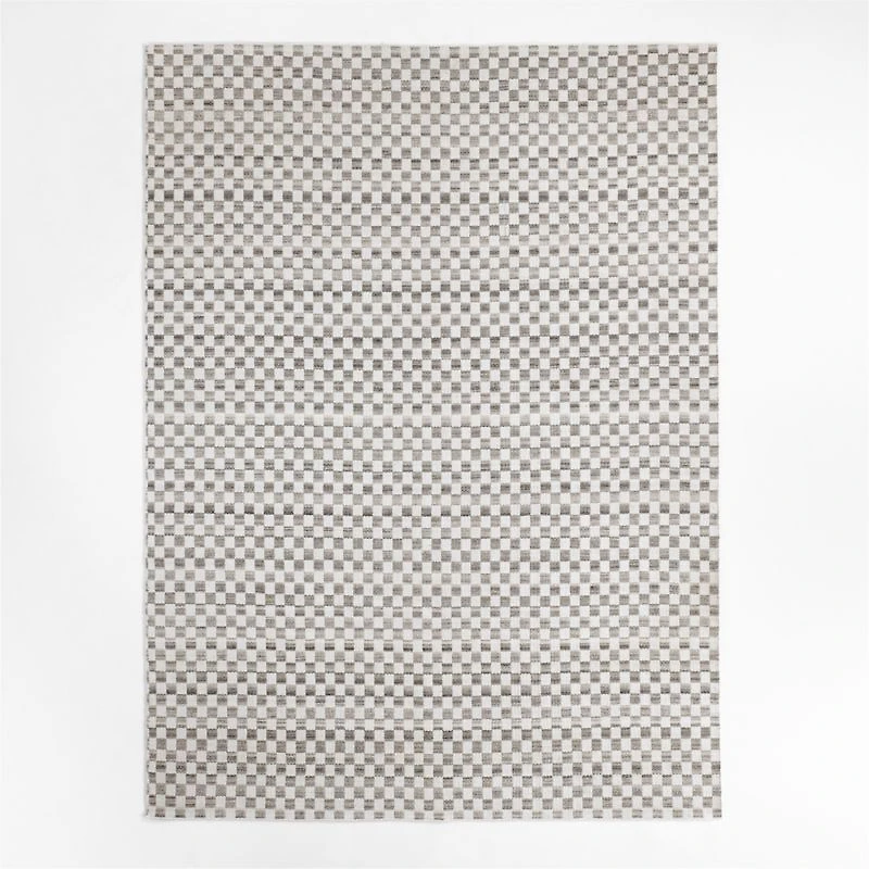 Toulouse Checkered Slate Blue Area Rug 6'x9'
