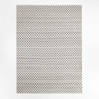 Toulouse Checkered Slate Blue Area Rug 6'x9'