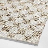 Toulouse Performance Checkered Warm Tan Area Rug 6'x9'