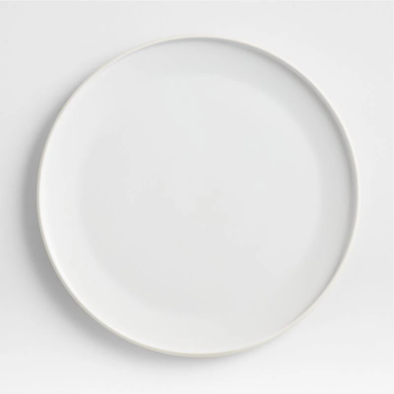 Tour White Porcelain Dinner Plates, Set of 8