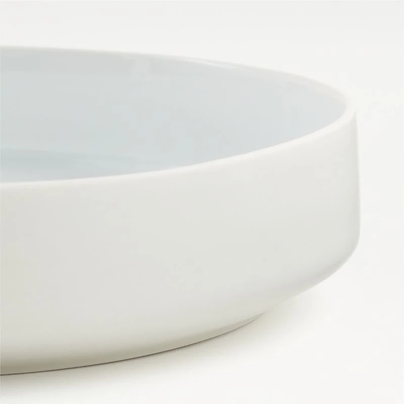 Tour White Porcelain Low Bowl