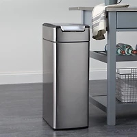 Simplehuman 40 Liter Slim Touch Bar Trash Can, Brushed Stainless Steel
