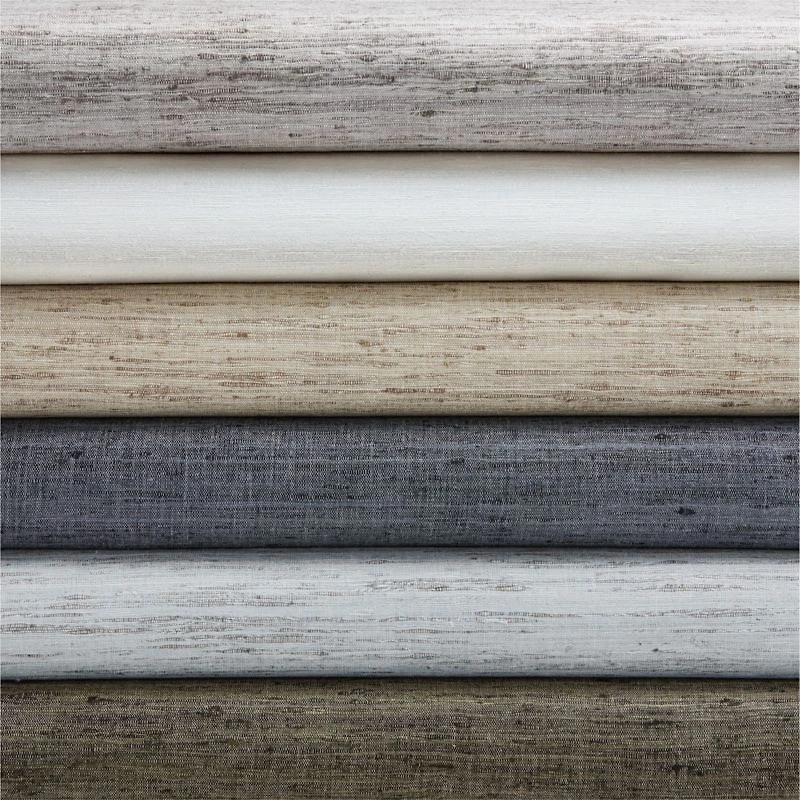 Trevino Burnt Green Cotton Silk Blend Window Curtain Panel 52"x120"