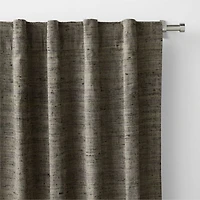 Trevino Burnt Green Cotton Silk Blend Window Curtain Panel 52"x120"