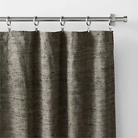 Trevino Burnt Green Cotton Silk Blend Window Curtain Panel 52"x120"
