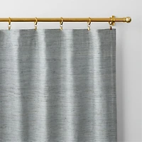 Trevino Mist Blue Cotton Silk Blend Window Curtain Panel 52"x84"