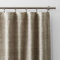 Trevino Warm Beige Cotton Silk Blend Window Curtain Panel 52"x84"