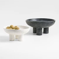 Black Tri-Footed Ceramic Centerpiece Bowl 16"
