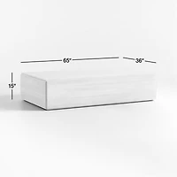 Troupe Natural Pine Wood 65" Rectangular Coffee Table