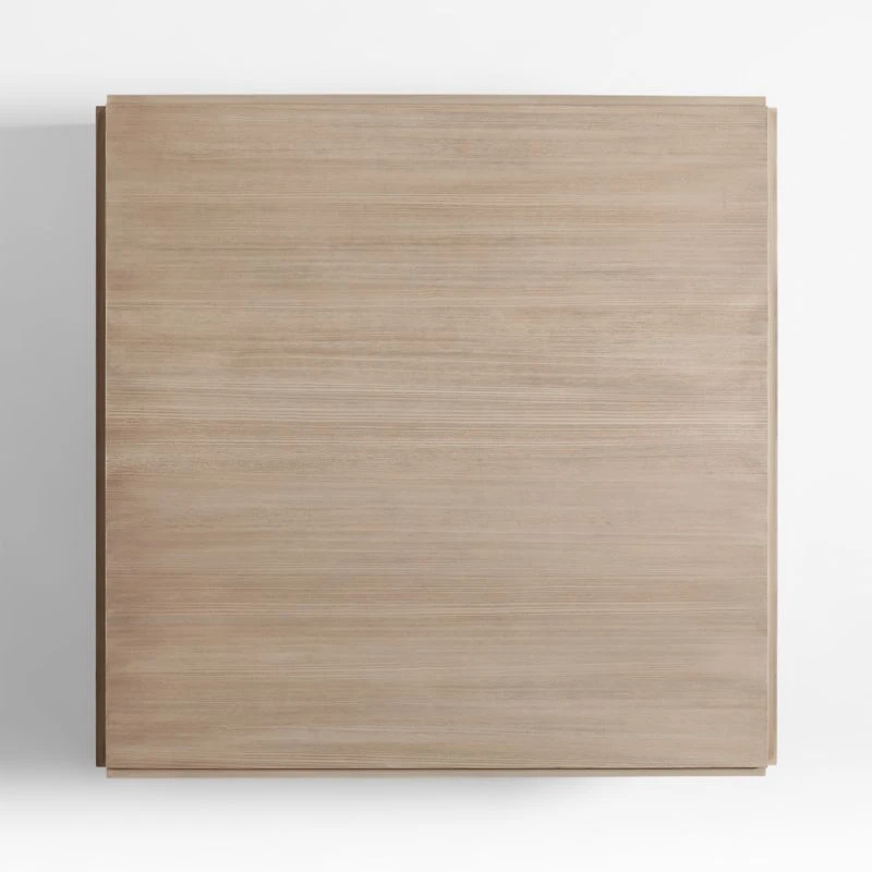 Troupe Natural Pine Wood 44" Square Coffee Table