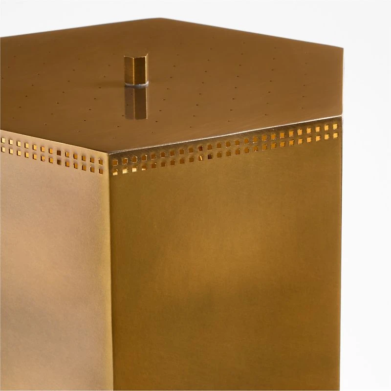 Trousdale Brass Perforated Metal Mini Table Lamp 15"