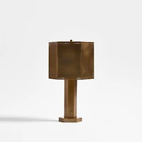 Trousdale Brass Perforated Metal Mini Table Lamp 15"