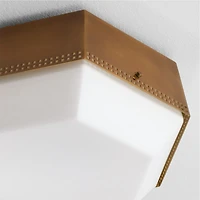 Trousdale Perforated Metal Brass Flush Mount Light 15"