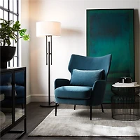 Alex Navy Blue Velvet Accent Chair