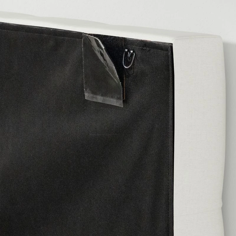 Tufted Linen White Twin Charging Wall-Mounted Headboard