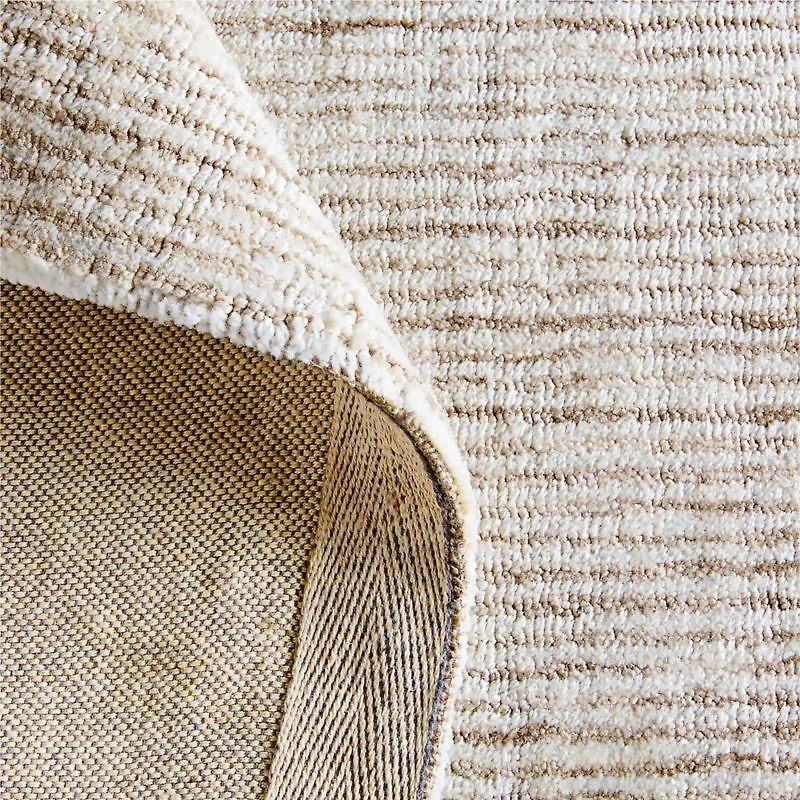 Turin Performance Handwoven Light Grey Area Rug 6'x9'