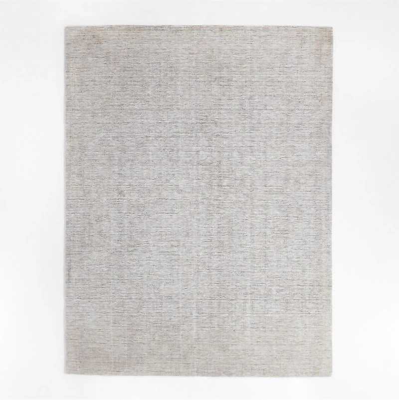 Turin Performance Handwoven Light Grey Area Rug 6'x9'