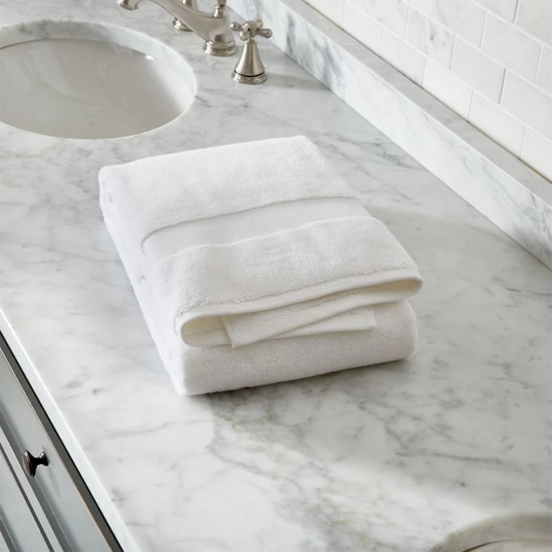 Organic Turkish Cotton White Bath Towel