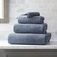 Organic Turkish Cotton Evening Blue Washcloth